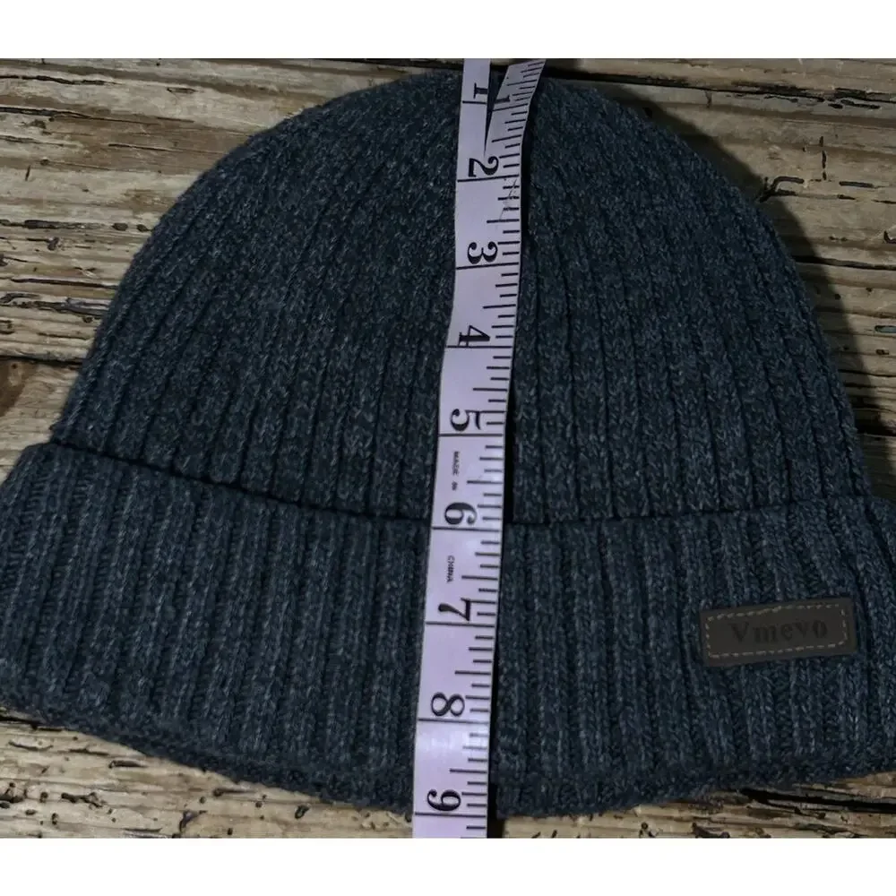 Vmevo Ribbed Knit Fleece Lined Beanie Hat NWOT